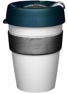 KeepCup Tasse à café originale réutilisable en plastique avec couvercle anti-éclaboussures, sans BPA, qualité barista, taille moyenne, 340 ml, sapin