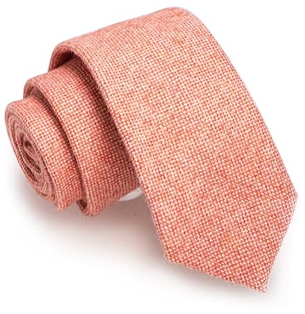 JEMYGINS Herren Schmale Krawatte aus Wolle 6CM - Modische Herren Wolle Krawatte in Schmalem Design mit klassischem Stil