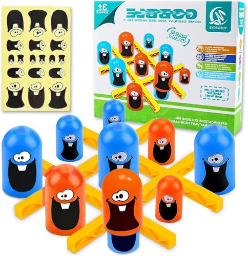 Tic Tac Toe Spiel, 2 Spieler Brettspiele Big Eat Small Game Eltern Kind Interaktion Kinder Spiele Klassisches Familien Brettspiel Interaktives Tischspiele Spiel für Eltern Kinder
