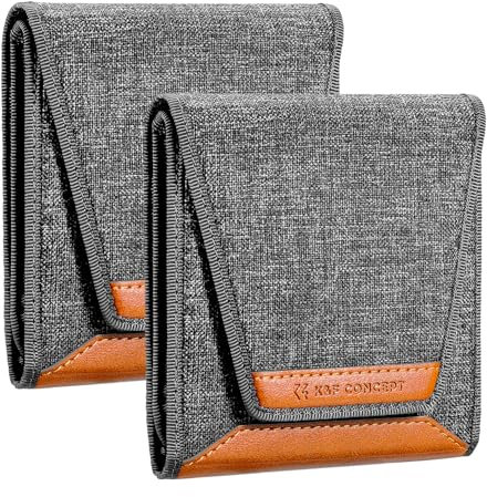 K&F Concept Lens Filter Pouch 2 Pack, Lens Filter Case 3 Pocket Professional Photography Filter Holder Belt Bag Pouch Water-Resistant and Dustproof for Filter Up to 82mm