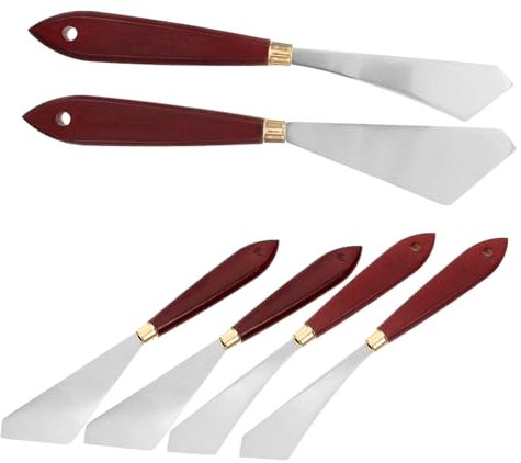 BELLIFFY 6piezas Raspadores De Pintura Artísticos Herramientas De Pintura Práctica con Mango De Madera para Artistas