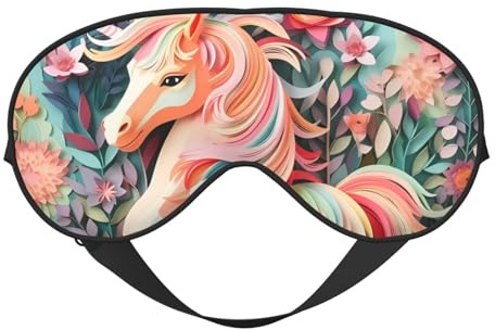 Rosa Papierschnitt Einhorn weiche Augenmaske Abdeckungen Verdunkelung Schlafmaske mit Gummiband / Stirnband für Männer Frauen Reisen Nickerchen