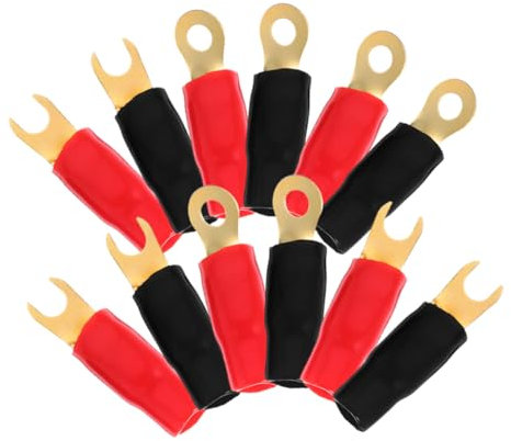 NIYANGLE O-ring Connector Kit for Car Audio 12 Insulated Crimp Wire Connectors Terminals Y-type and U-type Power Supply Terminals for Automotive Speaker Systems