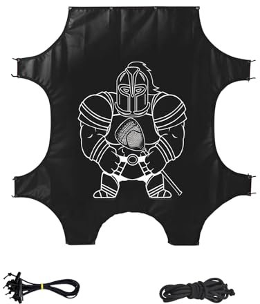 FLITURE Lacrosse Zielscheibe für Torschießen, 1,8 m x 1,8 m, Lacrosse Übungszielnetz für Schuss-Trainingsgeräte, passend für jedes Lacrosse-Tor, Lacrosse-Torwart und Rücklaufsperre