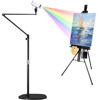 GIKUCNZL Proiettore da disegno, Proiettore artistico per tracciare, Proiettore per disegno, Strumento di tracciamento Proiettore Smart Sketcher, Mini proiettore portatile per smartphone con supporto