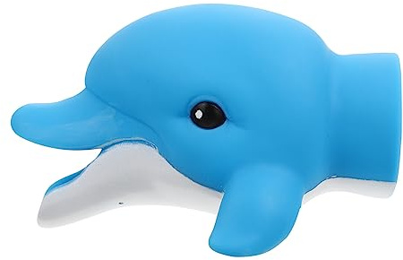 Kinder Wasserhahnverlängerung Blau aus Vinyl für Handwaschbecken | Cartoon Tiermotive, für Kleinkinder und Babys, Zubehör zum Händewaschen