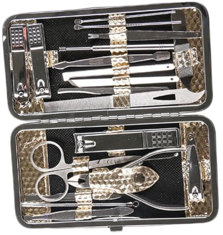 SAFIGLE Juego De Cortaúñas Multifuncional 19 Piezas Kit De Manicura y Pedicura Portátil Para Hombre y Mujer Uso Profesional y Doméstico