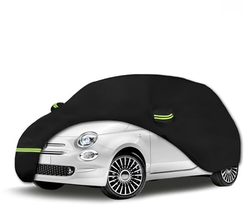 Telo Copriauto da Esterno per Fiat 500 epoca,Telo Copriauto da Esterno Copertura Auto Impermeabile Traspirante con Zip Laterale, 100% Impermeabile.