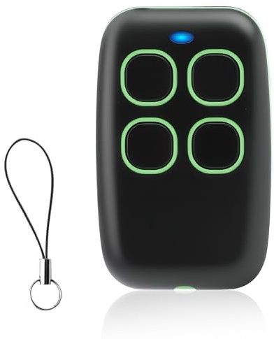 Télécommande Universelle Portail 4 en 1, Télécommande Programmable pour Porte Garage, Bip Duplicateur, Fréquences de 250 à 915 MHz, Code Roulant et Fixe, Universelle pour Portail et Volet-vert