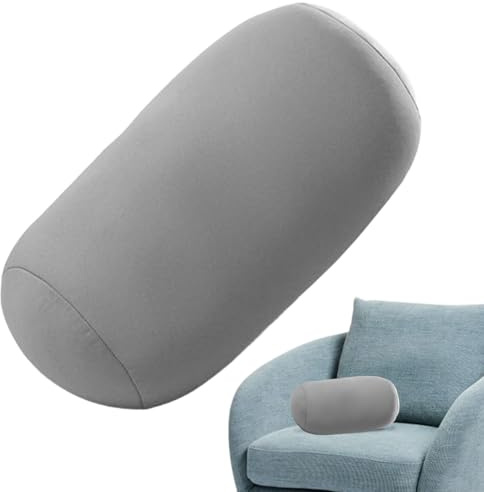 Generisch Mikroperlen Kissen Rolle, 30x16cm Nackenrolle Mit Mikroperlen Weich Bequem, Körperkissen Kinder Erwachsene Tragbar, Rückenkissen Nackenstützkissen Reise, Zuhause, Schlafen, Flugzeug, Auto