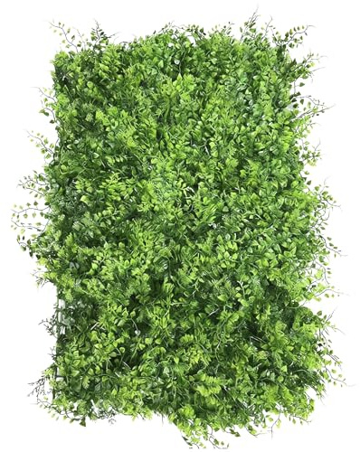 Szfanyangxuan Künstliche Graswand 4-TLG als Sichtschutz für Balkon und Garten, immergrüne Heckenpaneele aus wetterfestem Kunststoff für Terrasse und Dekoration