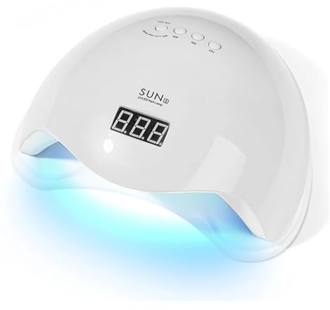48W UV LED Nagellampa for Professionell Saloon Fast Nail Gel Tork med 4 Timers Automatisk Sensor LCD-skärm(White)