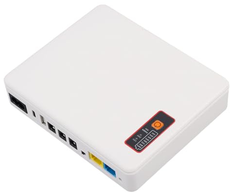SEAFRONT Mini-USV-Batterie-Backup-Standby-Stromversorgung für Router-Modem mit Mehreren Ausgängen, 15600 MAh Kapazität, Geeignet für Mobiltelefone, Überwachungskameras (EU-Stecker 50–60 Hz)