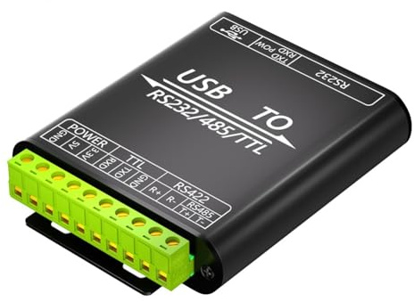 Buhdjfnke Adaptador USB a RS232/485/422/TTL con chip CP2102, adaptador USB aislado con protección múltiple, fácil instalación, fácil de usar