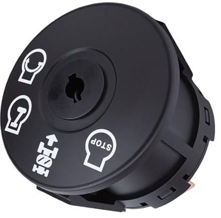 BONKZEBU Commutateur D'allumage Clé de Démarrage à 4 Positions pour Tracteur de Tondeuse L130 L110 L120 – Remplacement Durable pour 155C L100, adapté aux Environnements de Travail en Extérieur