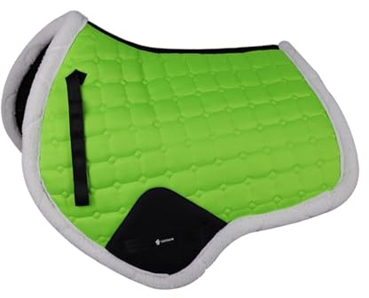 APLVFFZH Almohadilla para Montar Caballos Tapete Silla Equitación Lona Transpirable Absorbe Sudor Antideslizante Resistencia Impactos Adecuada para Montar, Verde Claro
