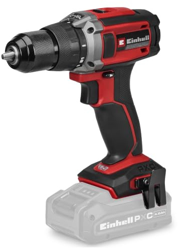 Einhell Akku-Bohrschrauber TE-CD 18/50 Li - Solo | PXC | 18 V | 50 Nm | 13 mm Bohrfutter | 2 Gang | 21 Drehmomentstufen | LED-Licht | Gürtelclip | ohne Akku