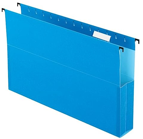 Pendaflex SureHook Reinforced Hanging Box File, 2, Legal, Blue, 1/5 Cut, 25 per box (59302EE)