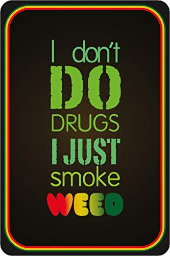 Schatzmix Dont do Drugs I Smoke Weed Metallschild Wanddeko 20x30 cm tin Sign Blechschild, Blech, Mehrfarbig
