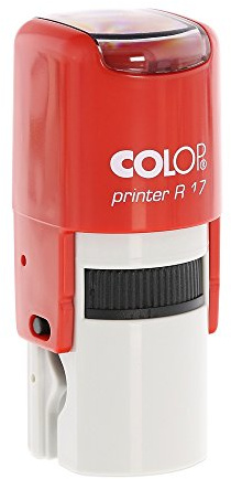Colop Printer R17 Bücherstempel, Ex Libris personalisiert, ø17 mm, Rot | runder Stempel mit Wunschtext in bis zu 3 Zeilen – als Ex-Libris- & Eigentumsstempel für Bücher, selbstfärbend