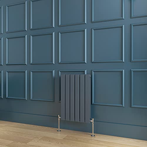 BYB Horizontal Anthracite Radiator Double Flat Panel Designer Radiator Central Heating 600x408mm Interior Design