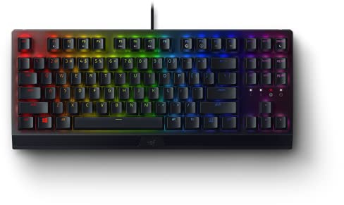 Razer BlackWidow V3 Tenkeyless TKL Teclado mecánico para Juegos: interruptores mecánicos Amarillos - Lineal y silencioso - Iluminación RGB Croma - Factor de Forma compacta - Macros programables -