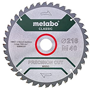 METABO 628326000 - Hoja de sierra Precision Cut Classic 254x30 mm dientes 40 WZ 20° /B