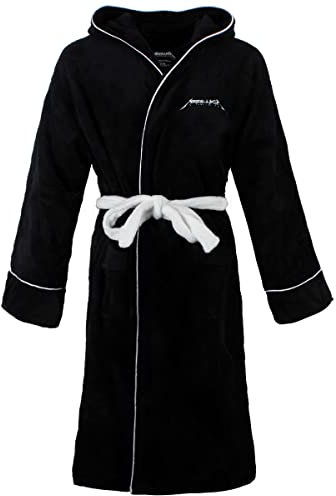 Metallica Bathrobe Load/Reload Star Band Logo Official Black Unisex, Black, L