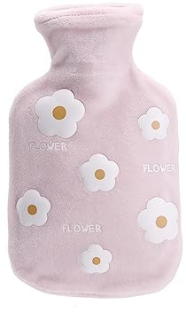 LZHLMCL Wärmflasche Mit Bezug Flanellbezug Wärmflasche Wassereinspritzung Wärmflasche Mädchen Warmes Wasser Warmer Handwärmer Rosa