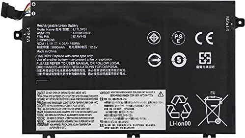 ASKC L17L3P51 Replacement Laptop Akku für Lenovo ThinkPad E480 E485 E490 E495 E580 E585 E590 E595 Series L17M3P51 L17M3P52 L17C3P51 01AV445 01AV446 01AV447 01AV448 SB10K97608 SB10K97609 11.1V 45Wh