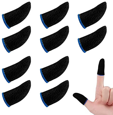 MenYiYDS 10 Pcs Manchon de Doigt pour Écran Tactile, Manchon de Doigt de Jeu Mobile PUBG, Ensemble de Doigts Anti-Transpiration Ultra-Mince Respirant Règles de Survie Boutons de Tir et de Visée