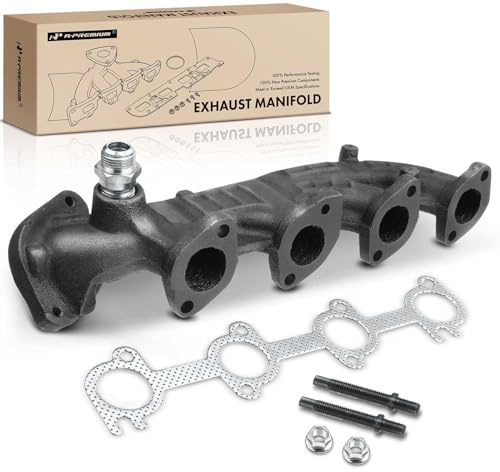 A-Premium Left Side [V8 5.4L] Engine Exhaust Manifold Kit W/Gasket & Studs & Nuts Compatible with Ford F-150 1999-2003, F-250 1999, F-150 Heritage 2004, Expedition 1999-2004