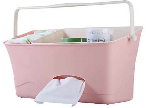 Yinghesheng Baby Aufbewahrungsbox Feuchttücher Box Baby Feuchttücher Spender Baby Feuchttuchbox mit Deckel Kindertuchbox Toilettenpapierbox für Zuhause,Rosa
