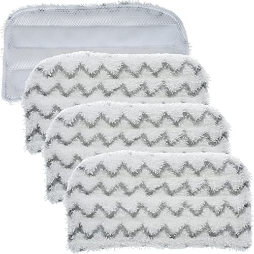 4Pcs Steam Mop Replacement Pad, Refill Soft Steam Cleaner Pad Microfiber Soft Steam Cleaner Pad Washable Pads Compatible with Steam Mop S1000 S1000A S1000C S1000WM S1001C