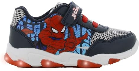 Leomil Spiderman Basket Enfant Garçon Lumineuses 27, Bleu