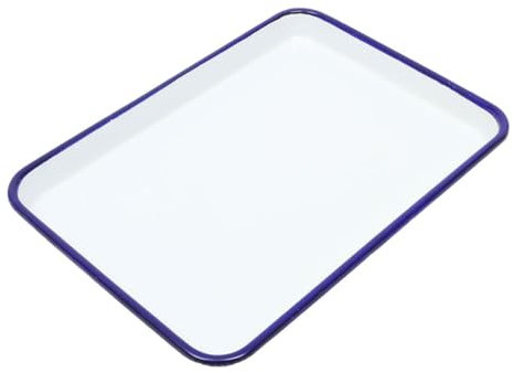 ABOOFAN Emaille Backpfanne Rechteckig 25x30cm Multifunktionale Ofenform Hitzebeständig Und Antihaft Für Kuchen Pizza Und Servieren Spülmaschinenfest