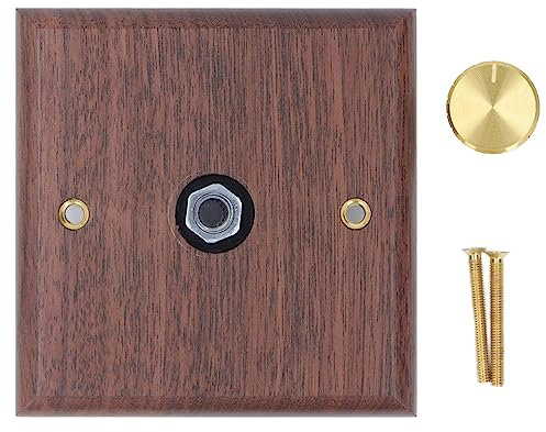 Black Walnut Wood Dimmer Switch with Brass Knob Dimming Good Decoration Glossy Finish Speed Regulation for Home Light