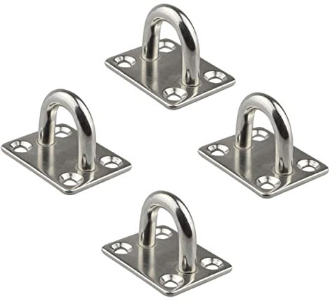 FUNOMOCYA 4 Stücke Edelstahl Deckenhaken Ring Haken Schleife U-förmig Für Hängemattenaufhänger Wand Und Decke