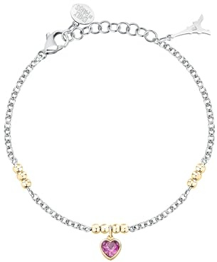Morellato Bracciale Donna in Acciaio con Cuore, Collezione TALISMANI Emily in Paris, Regalo Amica