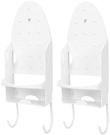 ANDRESLAD 2piezas Soporte De Planchar Eléctrico De Pared Organizador para Tabla De Planchar y Accesorios Ahorra Espacio Baño o Lavadero Diseño Compacto y Práctico