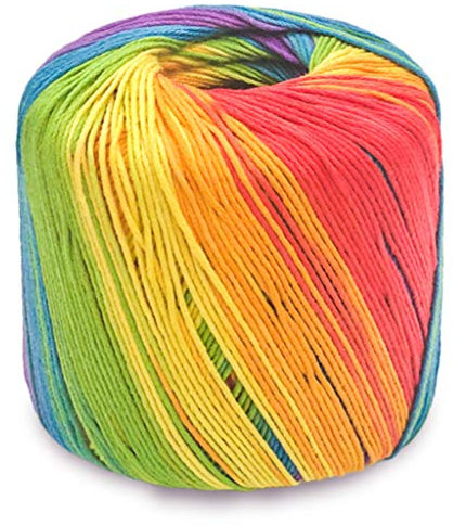 BTGHPI 40 g, 8 Stränge, Regenbogenfarben, Baumwolle, Spitzengarn, Handstrickgarn, Häkelgarn