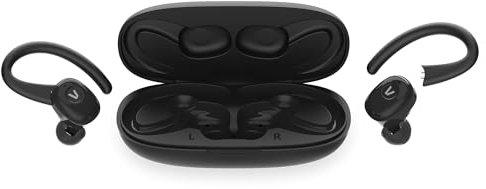 Vieta Pro Auriculares True Wireless Deportivos con Bluetooth 5.3, Cancelación de Ruido Activa ANC -25dB, 22h Batería, IPX5, Modo Transparencia, Control Táctil y Asistente de Voz | Modelo Match 3 Negro