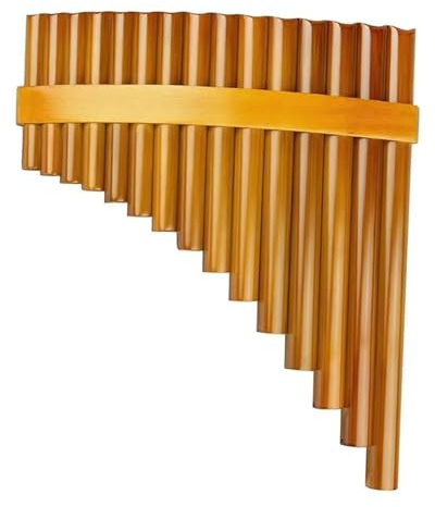 Handgefertigte Panflöte Für Volksmusikinstrumente Braunes Holzblasinstrument 15 Pfeifen(G,L)