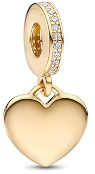 TCZNAF Gold Love Herz Charms Armbände Bead Compatible fü Armband Schmuck für Damen