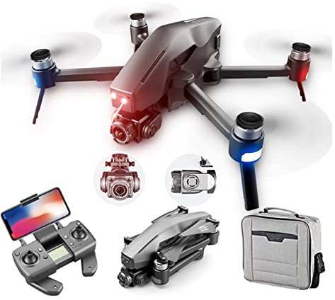 Msuiiixcccc 4DRC M1 Pro 2 Drone 4k HD Mécanique 2- Caméra à cardan 5G WiFi Le système GPS Prend en Charge la Carte TF des Drones Distance 1.6km (Couleur : M1-1B-bag-32G)