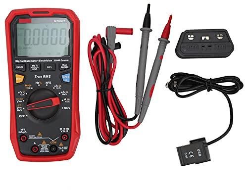 Baxnore UT61E+ Multimètre, ABS Auto Range True RMS Testeur Instruments d'électricien, Multimètre portatif, Testeur de multimètre pour le ménage