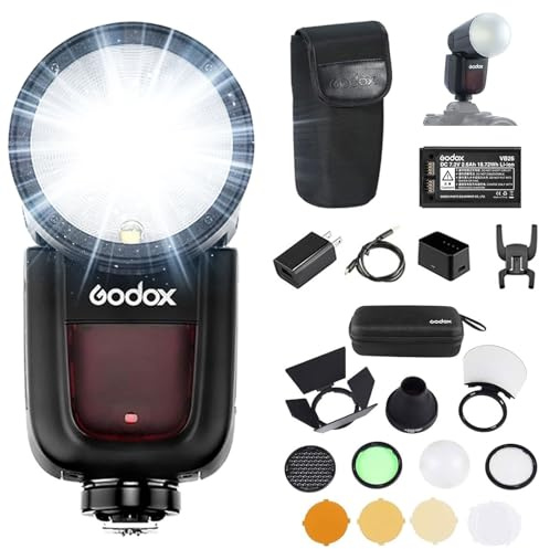 Godox V1 V1O Camera Flash with AK-R1 Accessories Kit for Olympus and Panasonic