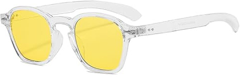 Long Keeper Retro Runde Sonnenbrille Herren Damen 90s Retro Sonnenbrille Quadratischer Kreis brille UV400 Schutz