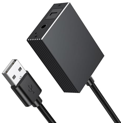Qsvbeeqj Adaptateur USB pour extraire l'auditorial de l'ordinateur portable vers optique et 3 ports 5 mm