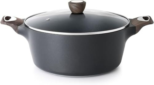 SENSARTE Non-Stick Soup Pot with Lid, 4.2 L Soup Pot, Casserole Pot, Healthy Pasta Pot, Large Deep Cooking Pot, Large Sauce Pot, Stew Pot, Induction Compatible, PFOA PFOS APEO Free